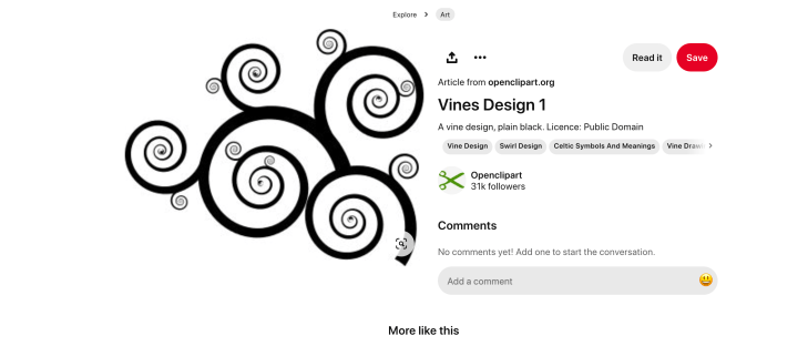 SpiralingVineClipArt