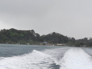 Kaba Village view as we're leaving by boat.